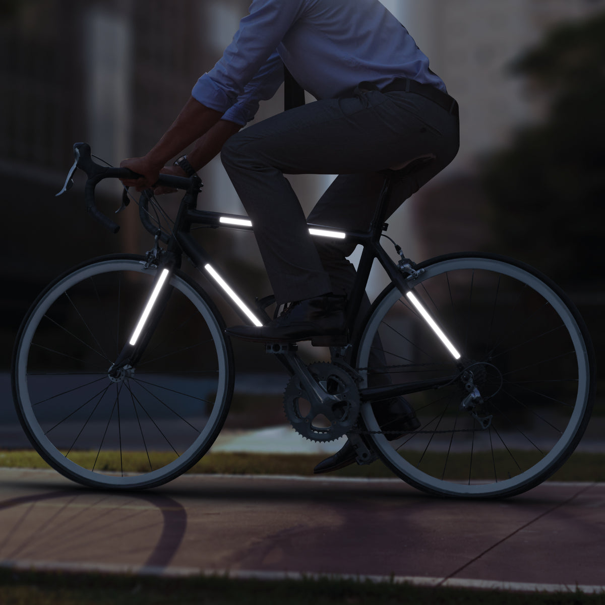 Retro-reflective bike stickers, decals and accessories