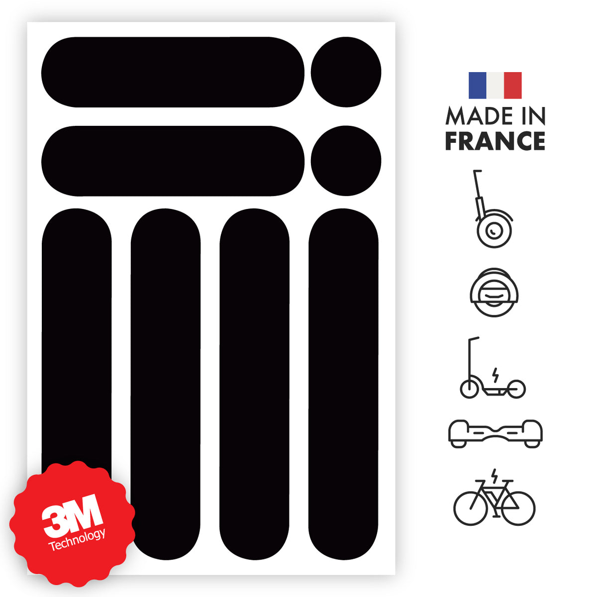 Sticker réfléchissant casque moto logo BMW V2 - 3M™ par VFLUO 🇫🇷