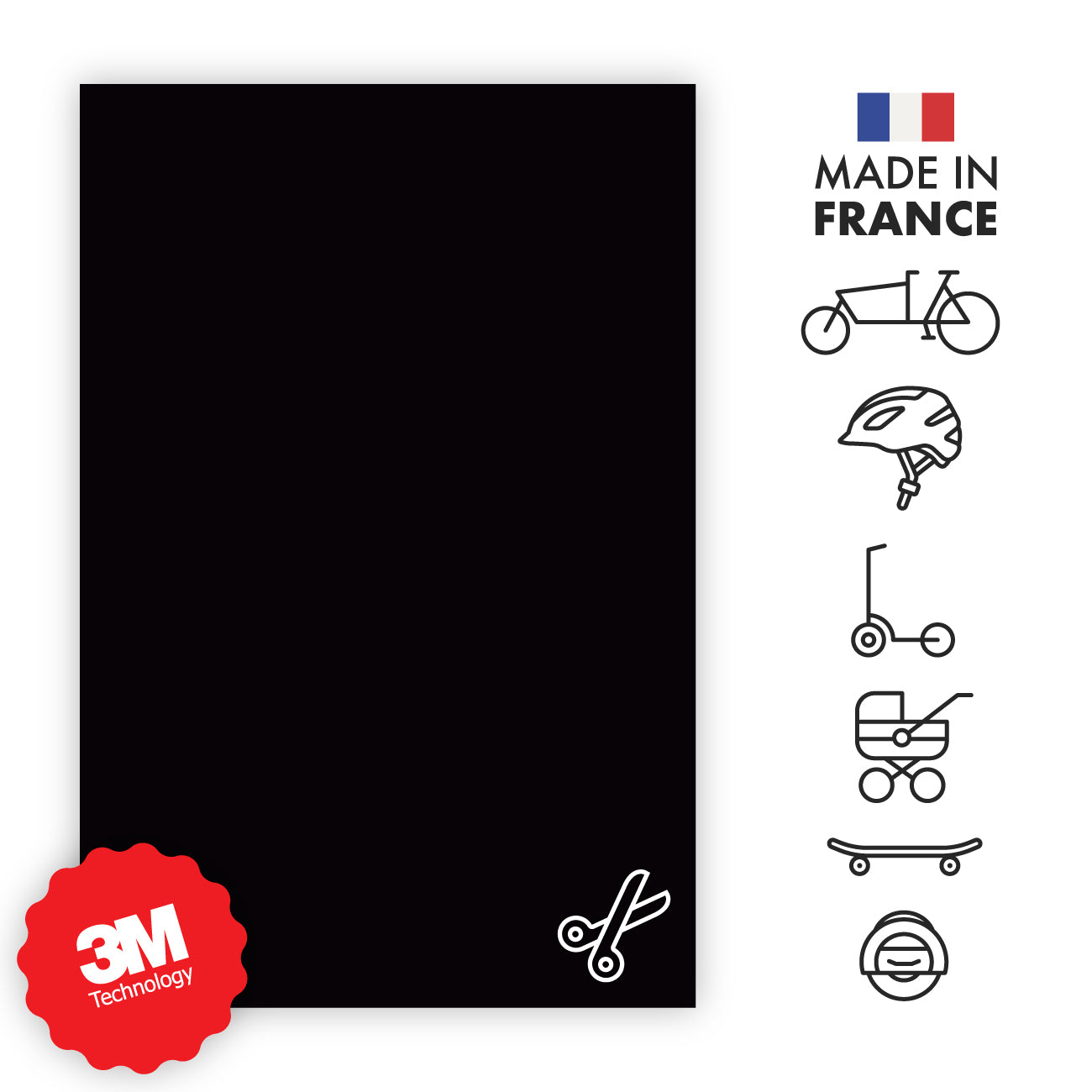 3M Scotchlite Sticker réfléchissant sur cadre vélo