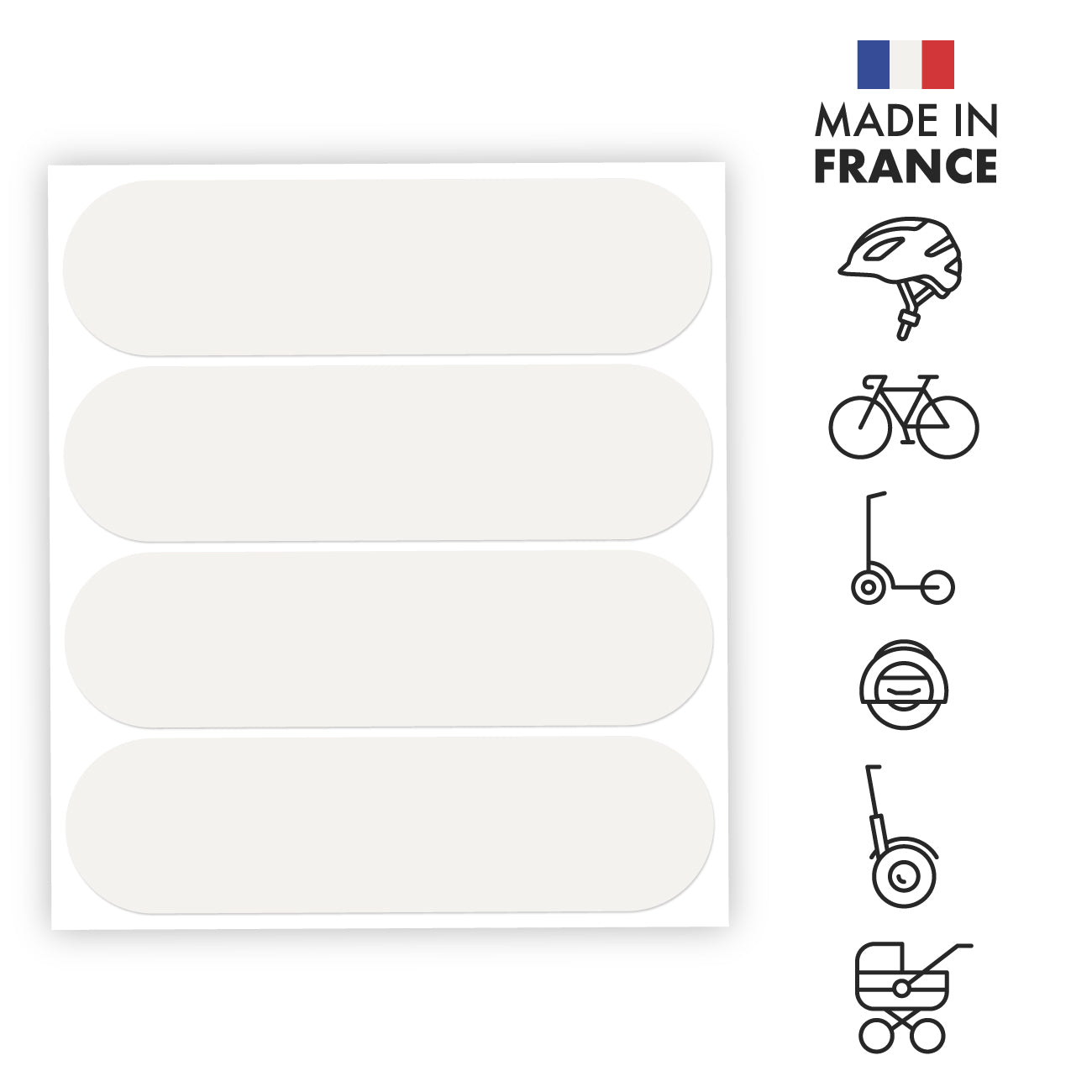 WWRFHLM240 Casque réfléchissant Stripe Décalcomanie / Autocollants Options  de couleur disponibles Durable contre leau M. Sticker Douanes -  France